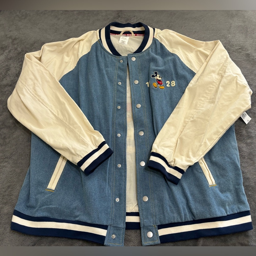 Disney Blue and Cream Men's Jacket